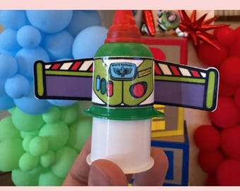 INSTANT DOWNLOAD Toy Story DIY Buzz Lightyear Pelon Rico Candy Rocket Stickers, Birthday Party, Party Favors, for 1 oz pelon candy, pdf, png