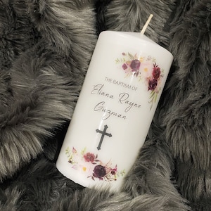 Personalized Baptism Candle, Girl Christening, Vela Para Bautizo, Communion, Reconciliation, Naming Day, Unity Custom Candle