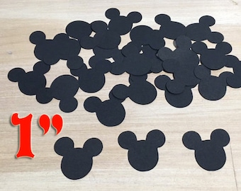 Recortes de Mickey Mouse de 1 pulgada (juego de 150) Confeti, para esparcir en la mesa, Mickey Mouse, fiesta de Minnie Mouse