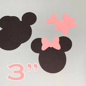 Minnie Mouse Paper Cut-Outs 3 pouces (ensemble de 20)