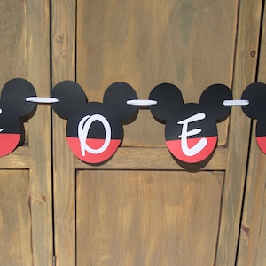 Mickey Mouse Banner, Disney Banner, Bunting, Mickey Mouse Birthday, Mickey Mouse Baby Shower, Mickeys Club House