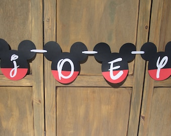 Banner de Mickey Mouse, Banner de Disney, Banderines, Cumpleaños de Mickey Mouse, Baby Shower de Mickey Mouse, Mickey's Club House