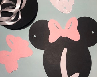 DIY Minnie Mouse Banner, Disney Banner, Glitter Banner, Bunting, Minnie Mouse Birthday, Minnie Mouse Baby Shower