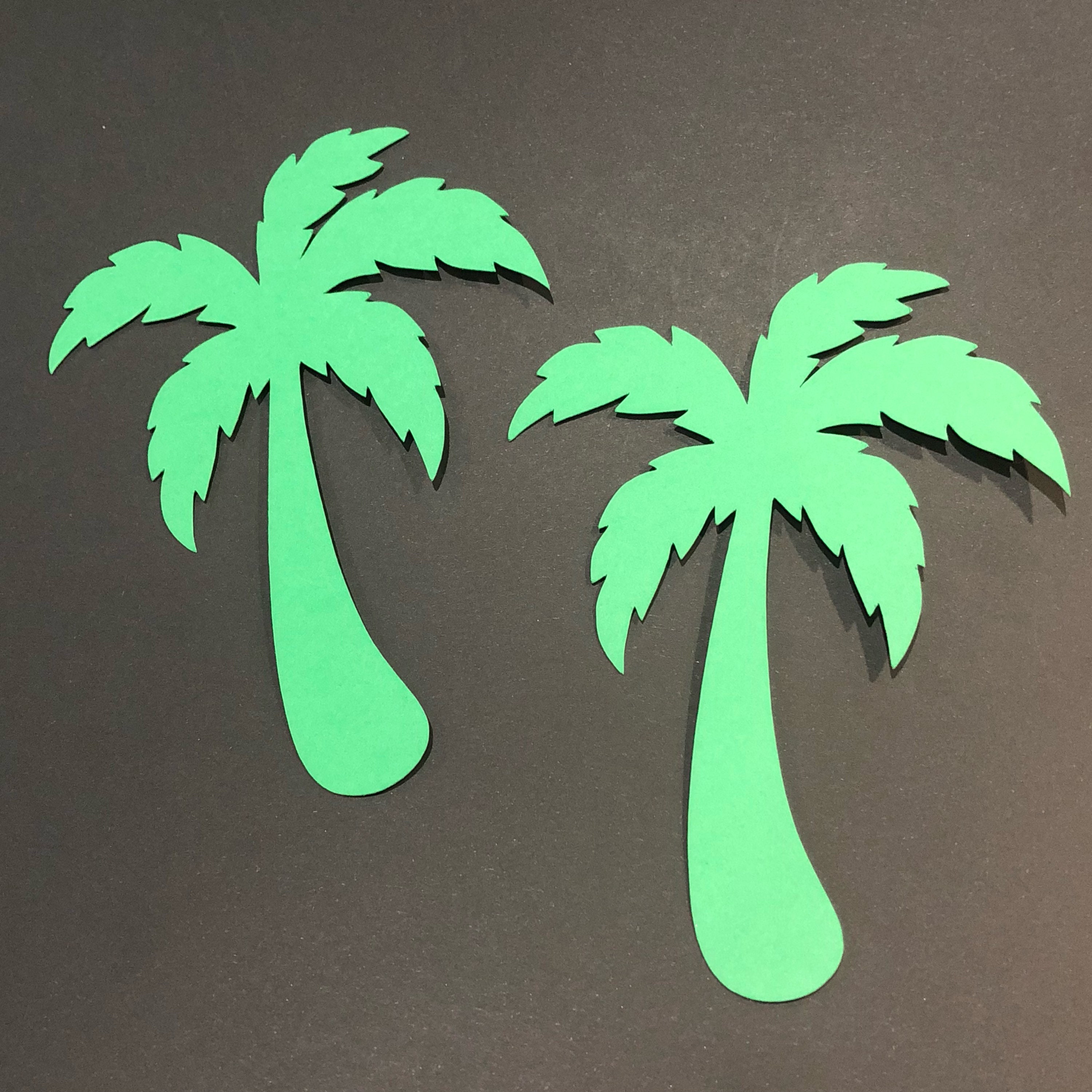Palm Tree 5 inch Cut Outs set of 8 Die Cuts Tropical Etsy