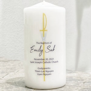 Personalized Baptism Candle, Christening, Vela Para Bautizo, Communion, Reconciliation, Naming Day, Unity Custom Candle, Holy Spirit