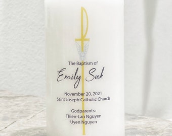 Personalized Baptism Candle, Christening, Vela Para Bautizo, Communion, Reconciliation, Naming Day, Unity Custom Candle, Holy Spirit