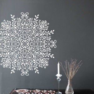 CLEMATIS Large Mandala Wall Stencils for Painting Furniture