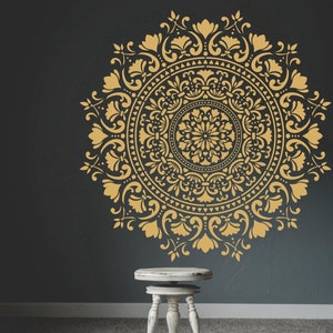 110 cm XXL Mandala Wall Stencils for Painting - Floor Stencils - Furniture Stencils - Large xxl  Mandala wall stencil 110 cm diameter 85 cm