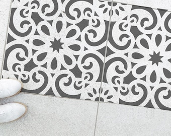 ROMA - betontegel stencil - tuinpatio plaat stencil - vloer stencil voor schilderen - vloertegel stencil