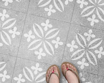 GÖTEBORG - Garden Patio Slab Stencil - Concrete Tile Flower - Floor tile Stencil - Concrete Slab stencil - 20x20, 25x25 30x30 cm, 40x40 cm
