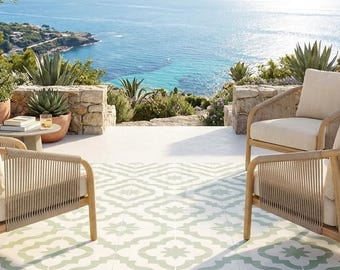 Marrakesh Moroccan Tile Stencil – Concrete Patio Floor Stencil (50x50 cm)