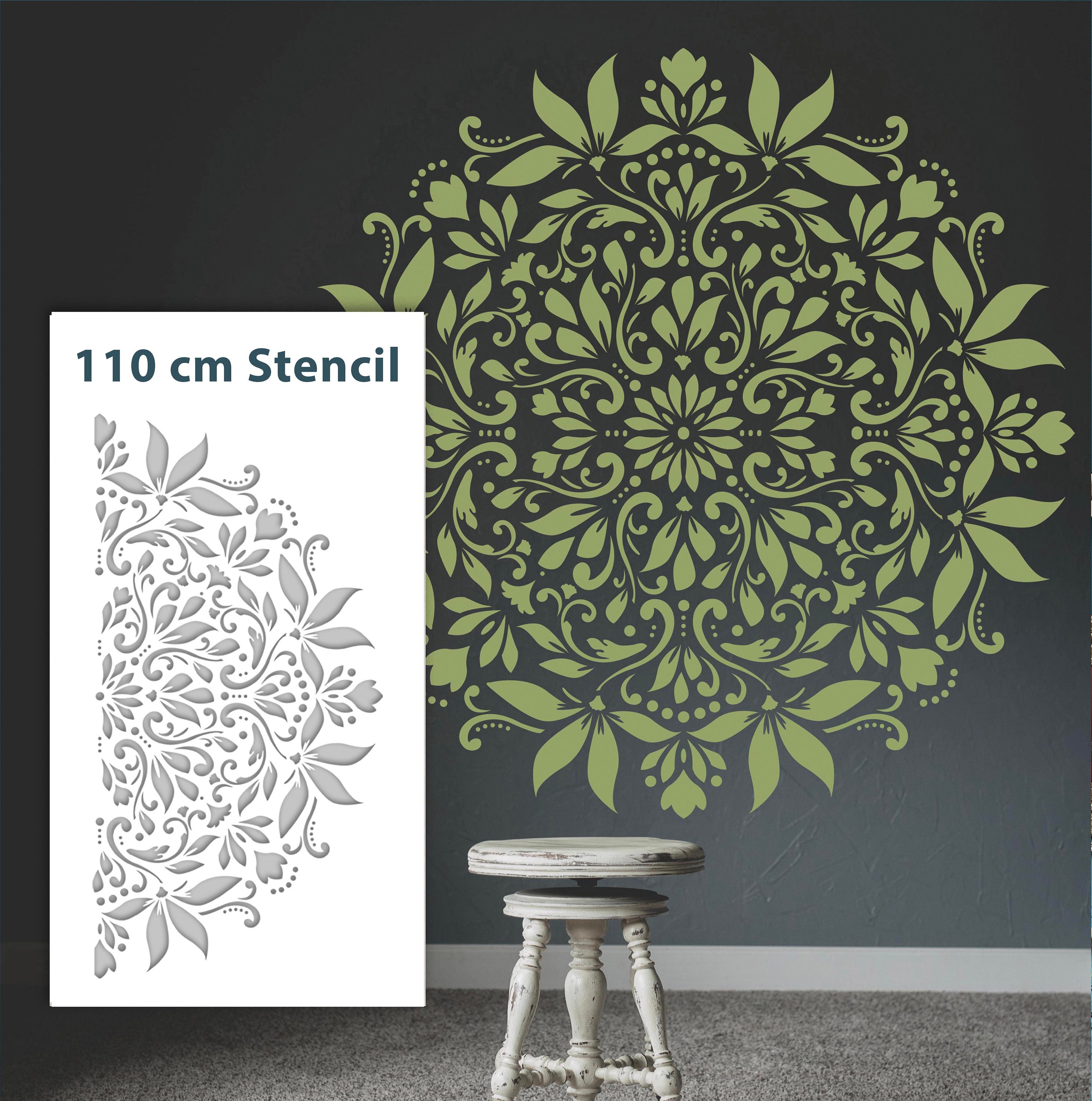 AQUA- Mandala Stencil For Painting- Large Reusable Mandala Stencils –  StencilsLAB Wall Stencils