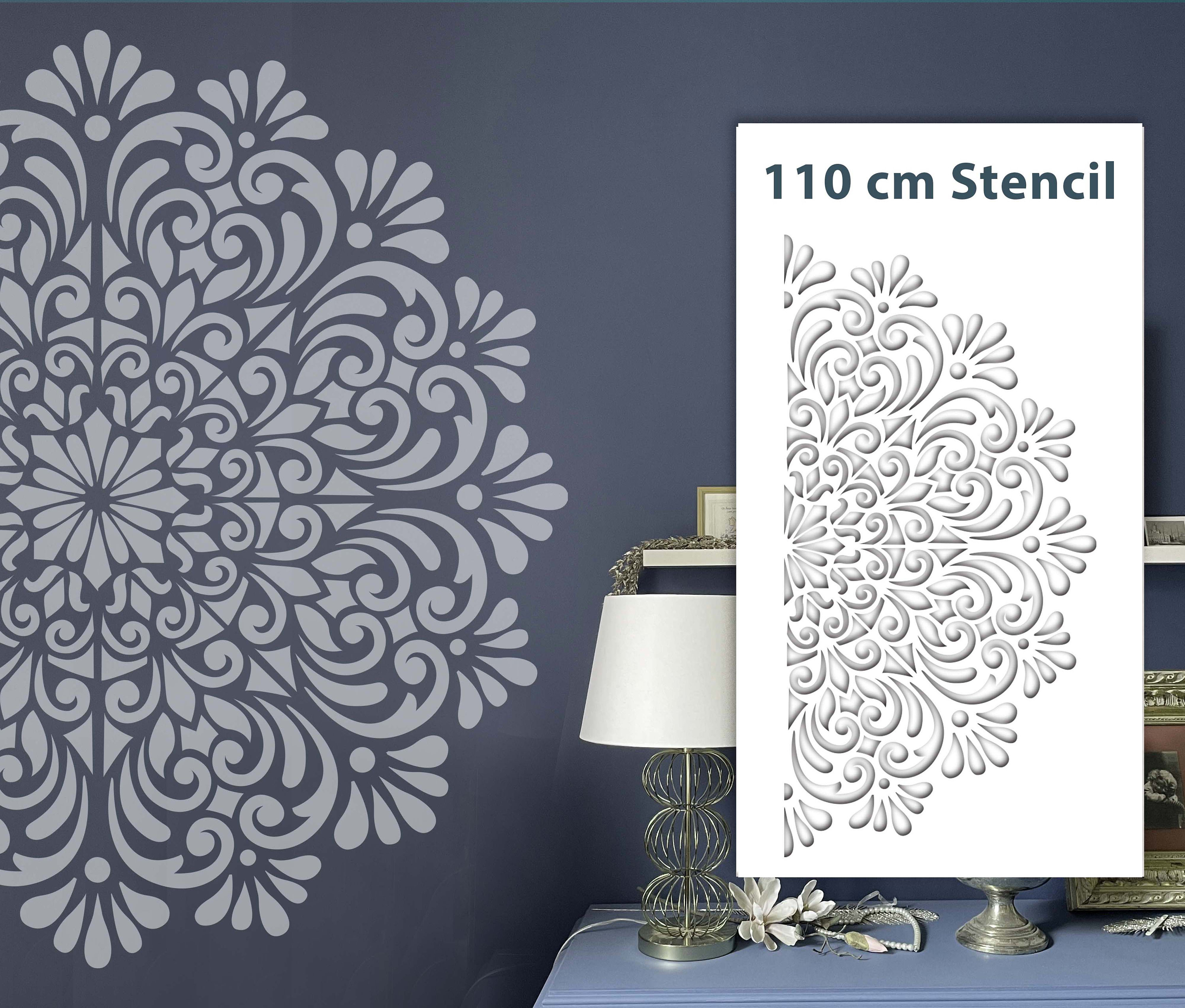 SKETCHED CIRCLE Stencils for Decorating Walls. Stunning Geometric