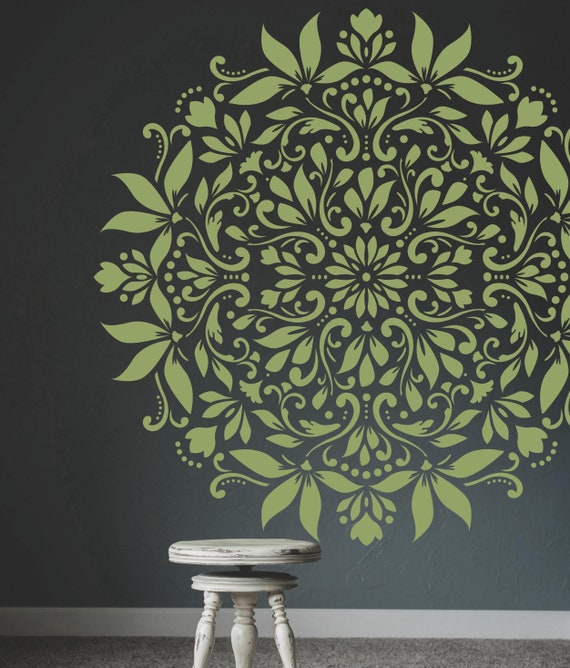 Large Mandala Wall Art Stencils for Painting Boho Bedroom Mural Design