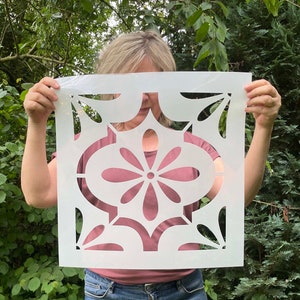 MAROKKO - Sjabloon voor tuinterrasplaat - Maten: 50 x 50 cm, 40 x 40 cm vloertegel - Meubelsjablonen