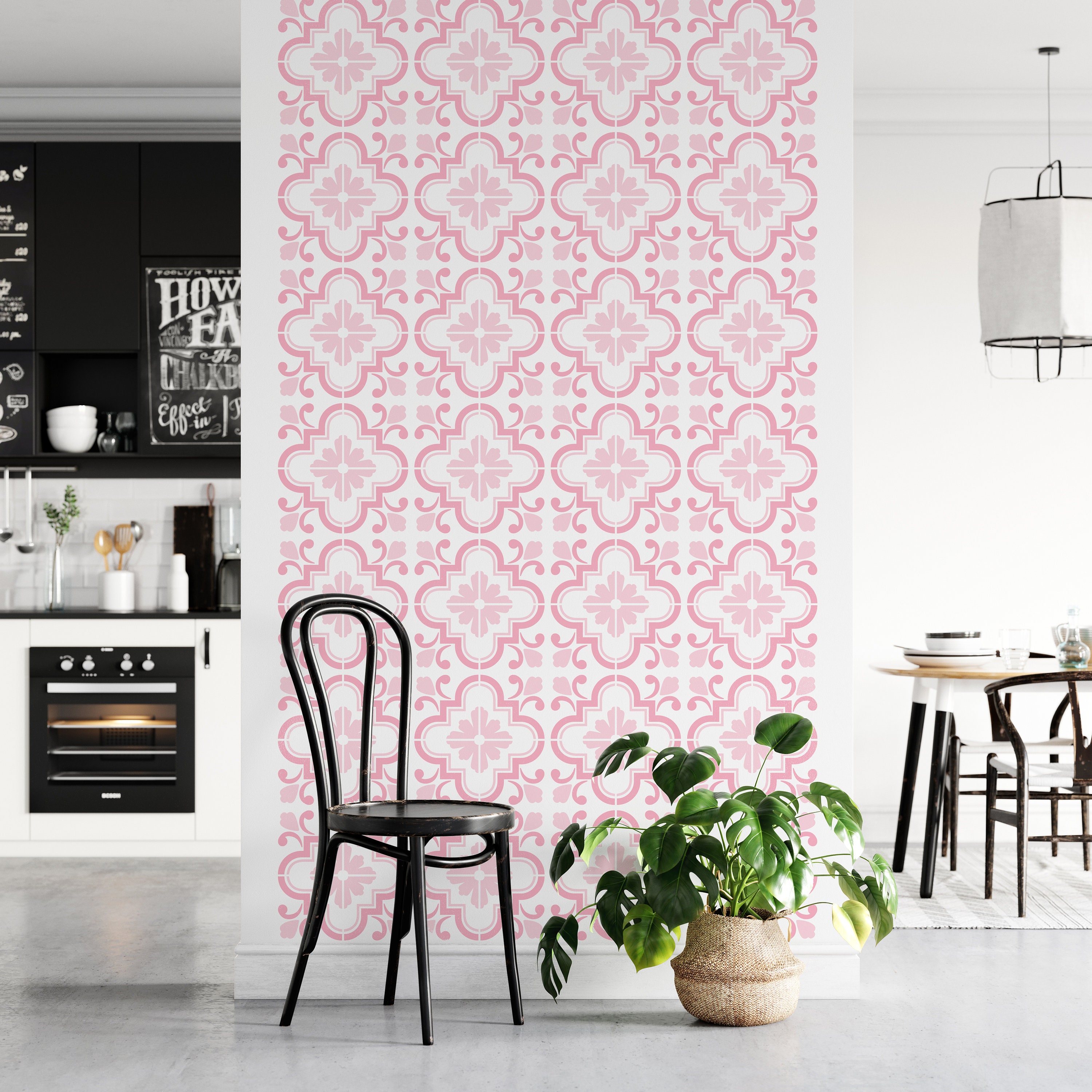 Scandinavian Wall Stencils Kitchen Tile Stencil Floor Tile Etsy