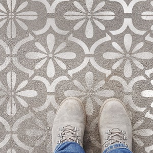 MAROKKO - Garden Patio Slab Stencil - Big Concrete Tile Stencil - Floor Stencil for Painting - Floor tile Stencil 40 cm