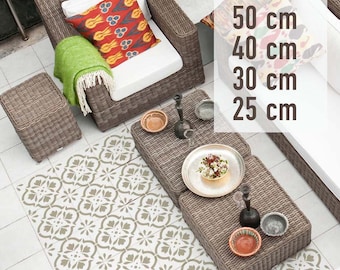 TUNIS - Pochoir dalle de jardin pour terrasse - Pochoir pour carrelage en béton fleur - Pochoir sol pour terrasse pour peinture - Pochoir pour carrelage 50 x 50 cm 40 x 40 30 x 30