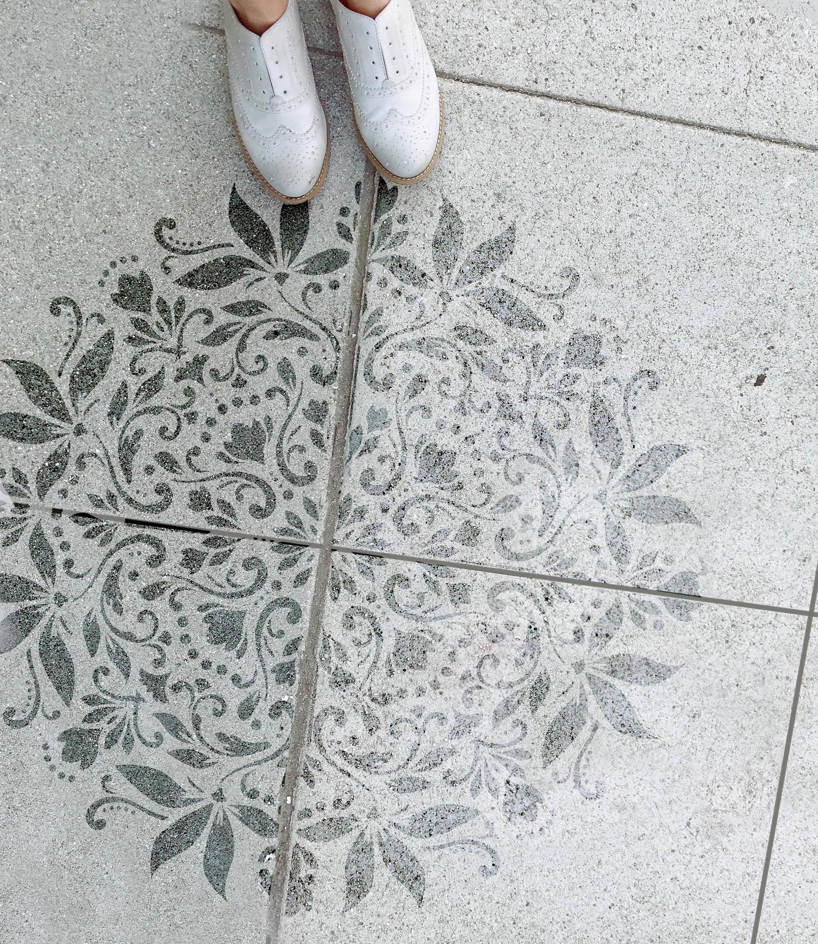 Concrete Tile Mandala Stencil Floor Stencil for Painting - Etsy Norway