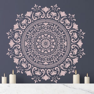 Mandala Wall Stencils for Painting - Floor Stencils - Furniture Stencils - Large Yoga xxl  Mandala wall stencil