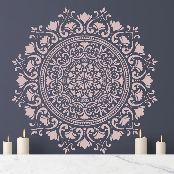 Mandala-muursjablonen voor schilderen - vloersjablonen - meubelsjablonen - grote Yoga xxl Mandala-muurstencil