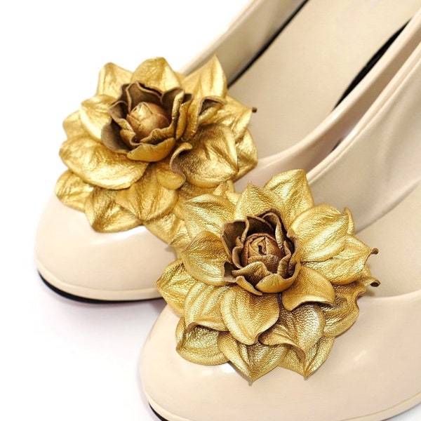 Gold Shoe Clips Etsy