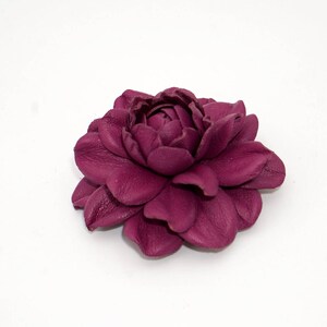 GENUINE LEATHER neckerchief flower, neckerchief rose, neck small scarf rose, neckerchief slider, neckerchief holder image 4