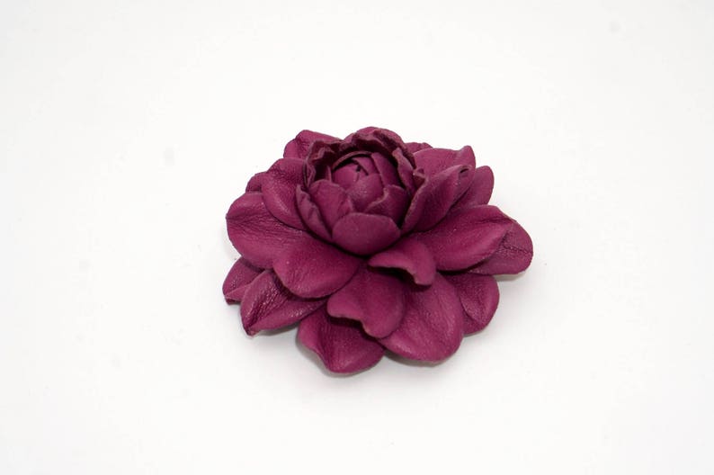 GENUINE LEATHER neckerchief flower, neckerchief rose, neck small scarf rose, neckerchief slider, neckerchief holder image 4