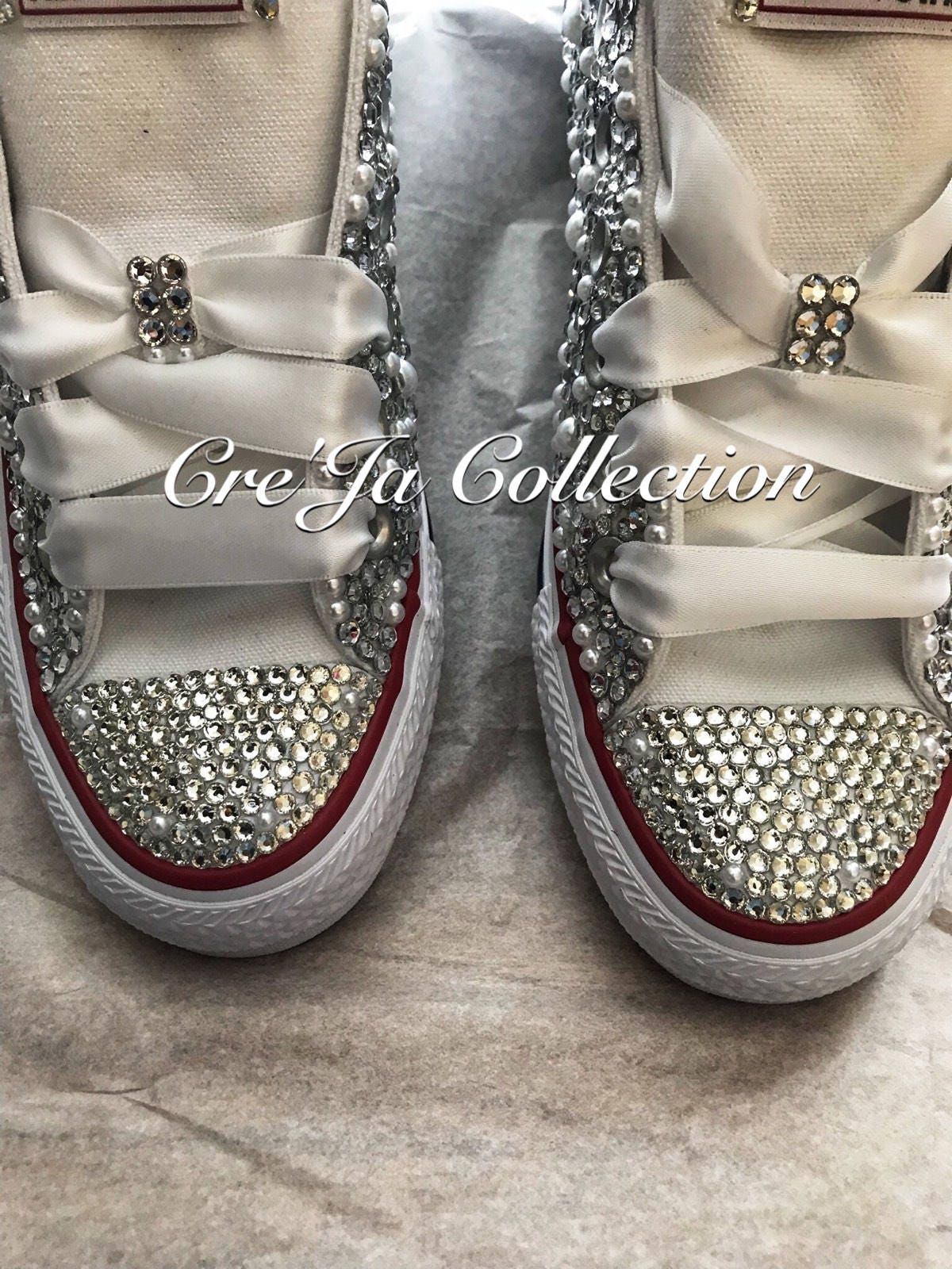 Pearl Converse Wedding Converse Bling Converse Diamonds and | Etsy India