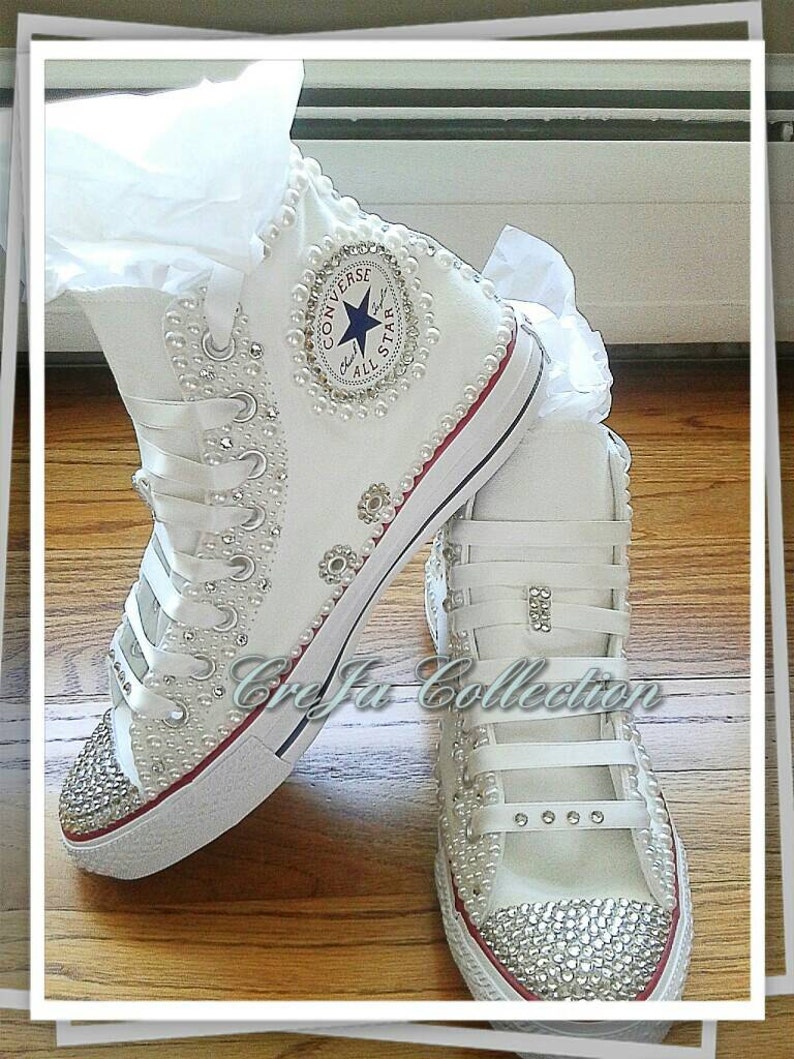 Wedding Converse Pearl Converse Bling Converse Bridal | Etsy