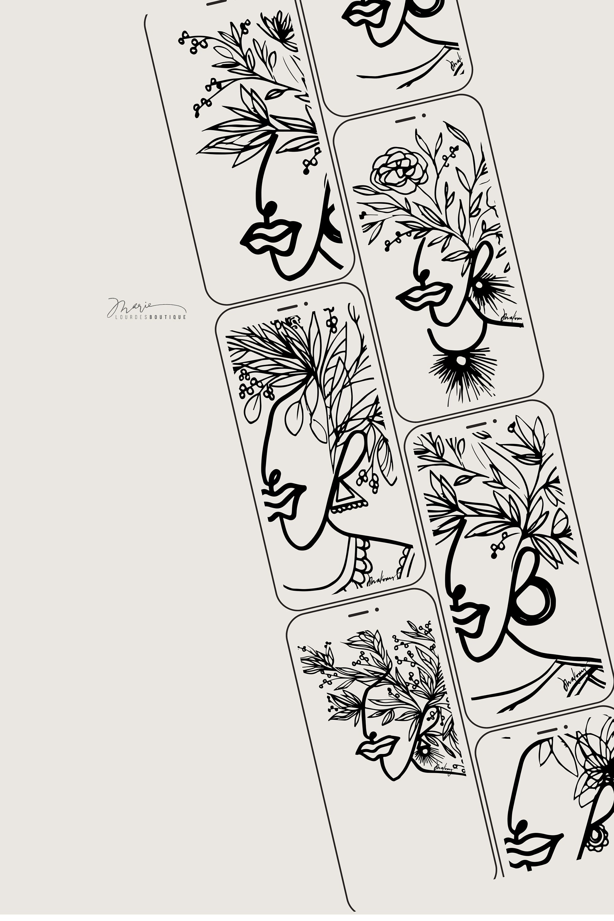 bloom bright | Digital Phone Wallpapers, Instant Download, Hand Drawn, Abstract Wallpaper Design, iPhone Lock Screen, Filipino Inspo 5 Pack