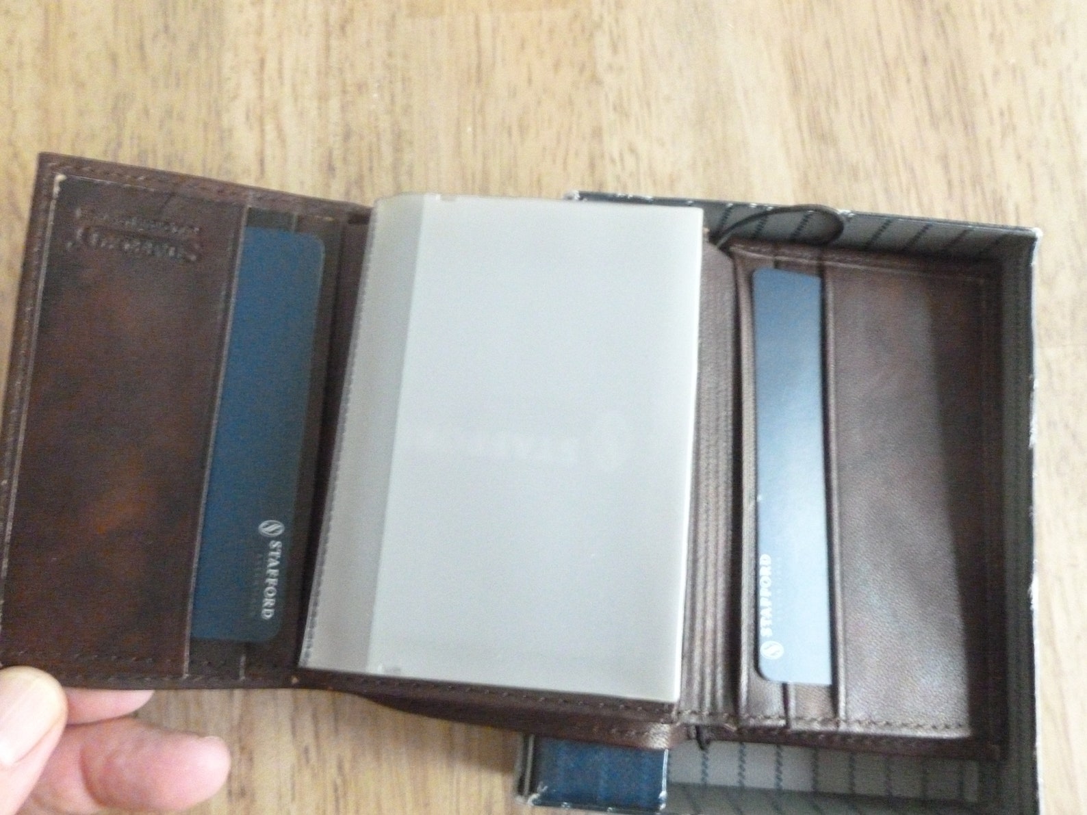 Tri Fold Leather Men's Wallet by Stafford Essentials new Etsy