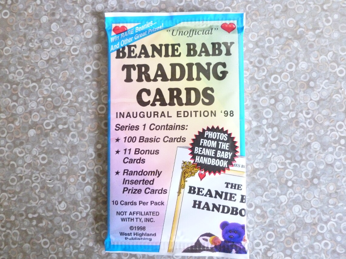 Beanie Baby Trading Cards First Edition 1998 Unopened Packs 2 Packs per Order Etsy