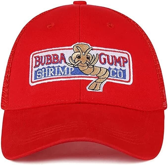 Custom Bubba Gump Shrimp Co. Printed Unisex Adult Truckers Hat Cap Red  Solid 