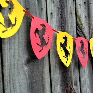 Ferrari Banner, Ferrari Laser Cut Banner, Ferrari Birthday Banner, Party Banner, Cars Banner