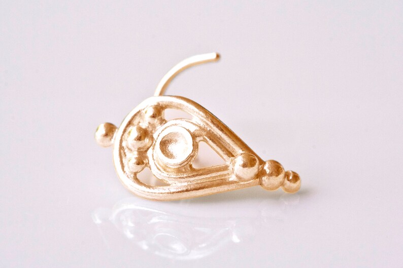 Drop Nose Stud 22g Nose Stud Indian Jewelry Rose Gold Screw Tragu Earring Gold Nose stud Nose stud Teardrop Stud Helix Piercing