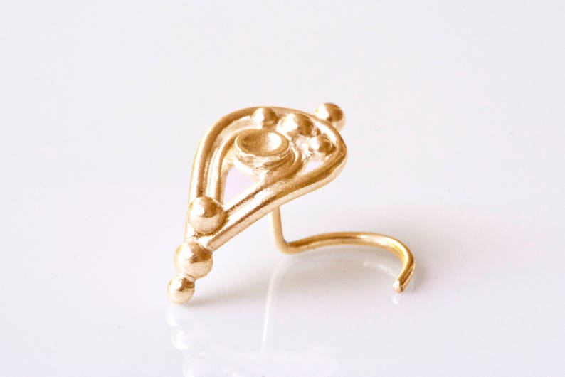 Drop Nose Stud 22g Nose Stud Indian Jewelry Rose Gold Screw Tragu Earring Gold Nose stud Nose stud Teardrop Stud Helix Piercing