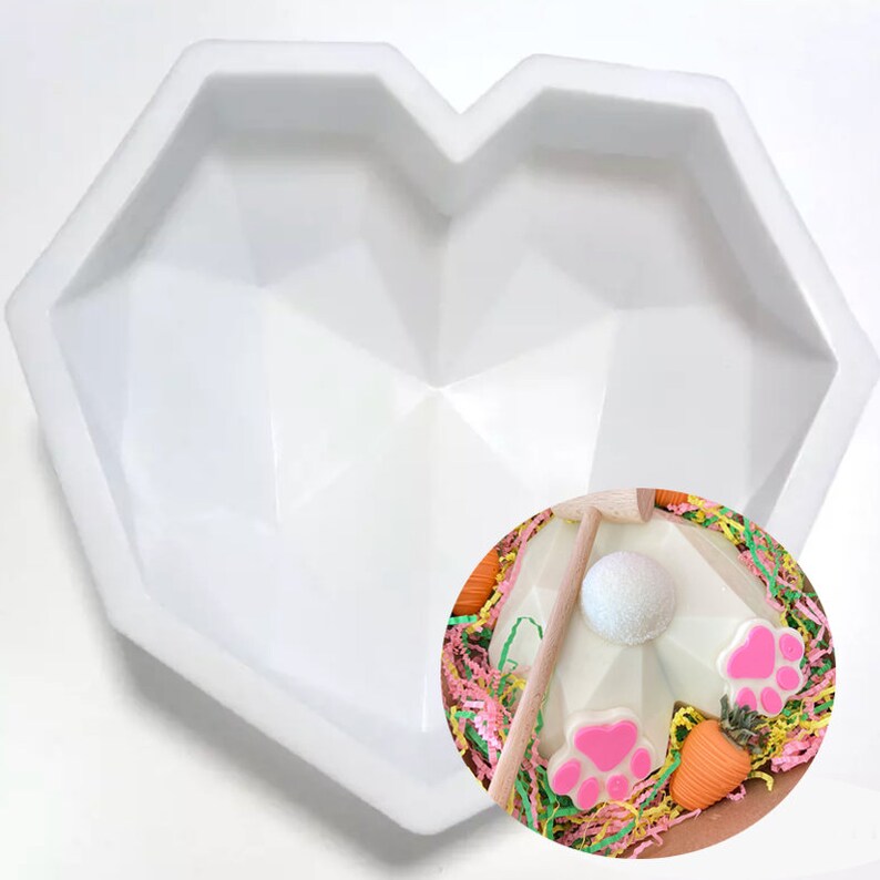 Heart Chocolate Cake Smash Shape Mold Breakable Heart Love Etsy