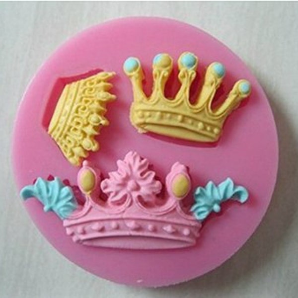 Small Mini Crown Tiara Fondant Cake Cupcake Topper Mold Wax Melt Chocolate Mold