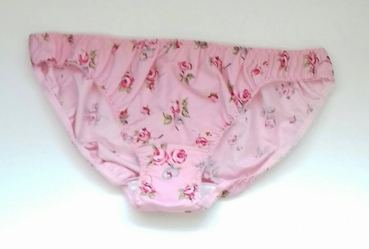 Pink Knickers Size 16 UK. Pretty Pastel Panties. Cotton Lingerie