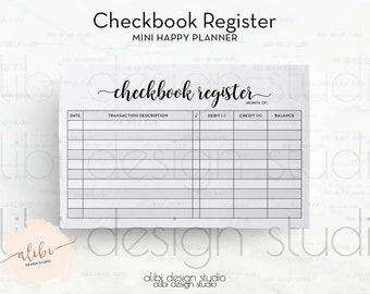 checkbook register etsy