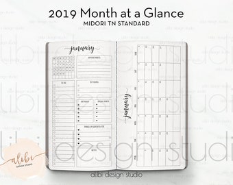 monthly planner etsy
