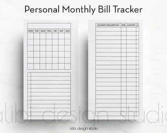 savings tracker savings printable personal planner money etsy