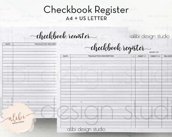 checkbook register etsy