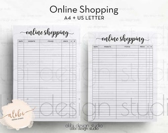 shopping list a4 inserts shopping organizer grocery list etsy online shopping list organizer