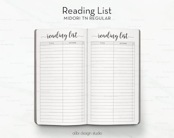 a6 tn reading journal