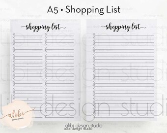 shopping list happy planner planner printable mambi etsy