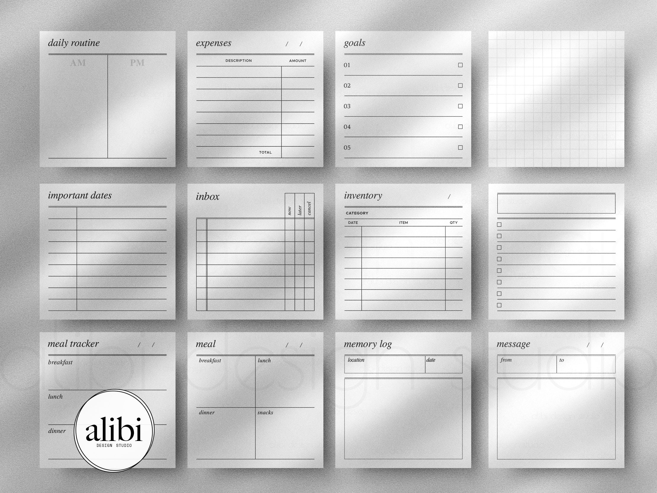Printable Sticky Notes, Sticky Notes Template, 3 X 3 Printable Planner ...