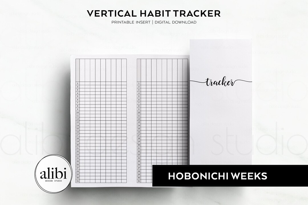 Hobonichi Weeks Habit Tracker,printable Planner Stickers,hobonichi Stickers,water  Tracker,fitness Tracker,vitamin Tracker,digital Download 