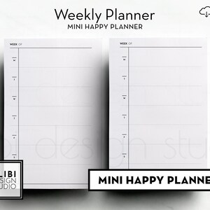 HP MINI Weekly Planner Weekly Overview Week on One Page MINI - Etsy